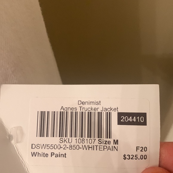 J Brand denimist White paint splatter AGNES TRUCKER Jacket-NWT-Hard to find - Picture 11 of 12